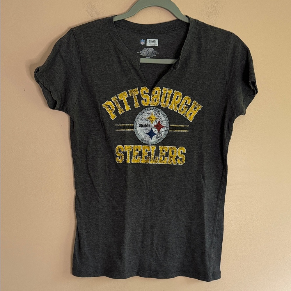 Team Apparel Pittsburgh Steelers Black Short Sleeve Tee